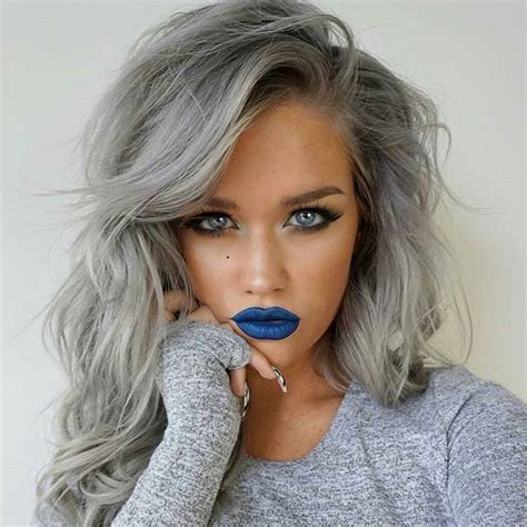 40 Absolutely Stunning Silver Gray Hair Color Ideas Hair Colour Style Grey Hair Color Silver