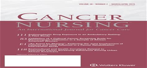 What Is Cancer Nursing Research Cancer Nursing