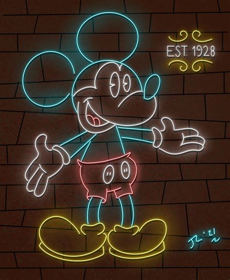 Mickey Mouse Neon Sign By Diesel10joseph567 On Deviantart