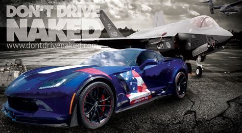 Patriotic American Flag Partial Vehicle Wrap On A Beautiful Corvette