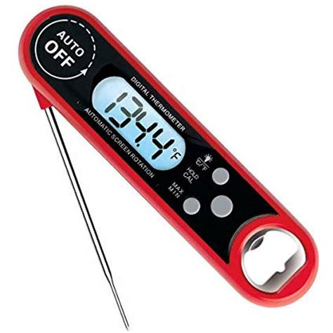 Meat Thermometer Waterproof Digital Kitchen Food Built In Folding