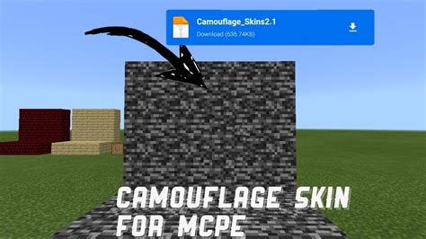How To Download Camouflage Skin Pack Mcpe Mobile Youtube
