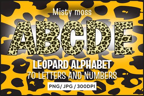 Misty Moss Leopard Alphabet Graphic By Fromporto · Creative Fabrica
