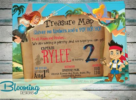 Pirate Fairies And Jake And The Neverland Pirates Invitation Birthday