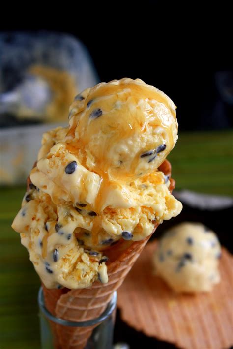 For The Love Of Food Passion Fruit Ice Cream With A Drizzle Of Honey