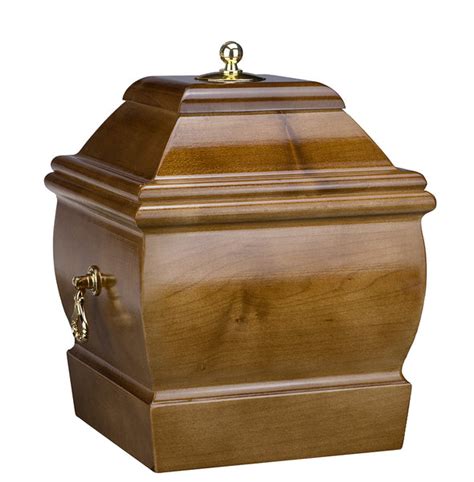 Solid Wood Casket Funeral Ashes Urn For Adult Cremation Urn Wu47cb