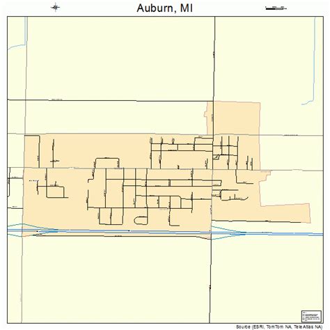 Auburn Michigan Street Map 2604080