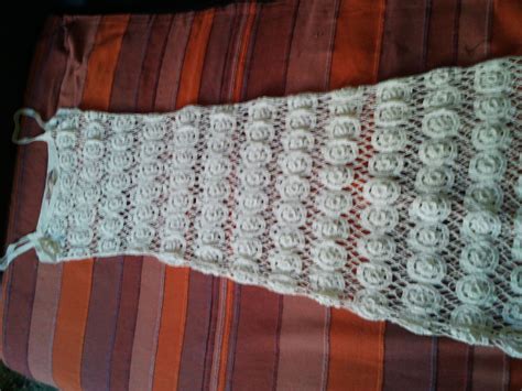 Lavage en machine programme laine, séchage en machine. robe en crochet blanche