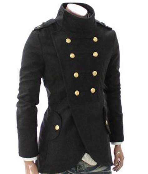 captains jacket mens casual double breasted half coat jackets creator