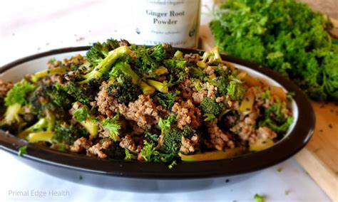 We'll be making it in a cheesy and creamy sauce with some broccoli and some zucchini. Keto Ground Beef and Broccoli Stir Fry | Primal Edge Health