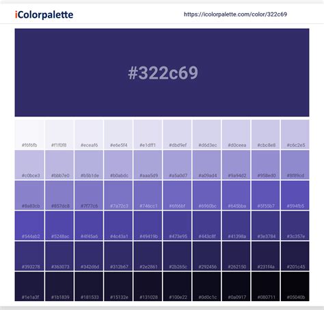 Hex Color Code #322c69 | Pantone P 100-8 C color information | Hsl ...