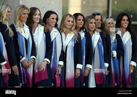 Team Europe Wives And Girlfriends Pose For A Photo Before During The