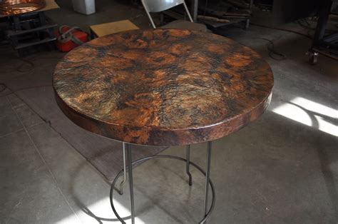 Copper Table Tops Add A New Look To An Old Table With Copper