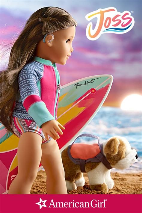 joss doll and joss s surfboard set girl of the year 2020 american girl in 2021 american