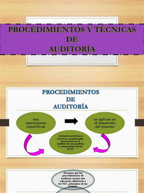 Diapositivas Procedimeintos Y Tecnicas De Auditoría Auditoría Contralor