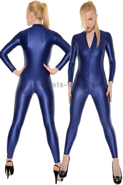 Catsuit Midnight Blue Chintz With Front Zipper From Fets Fash In All