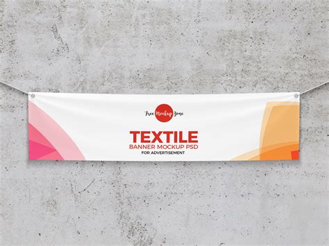 Free Elegant Textile Banner Mockup Psd For Advertisement 2018 Free