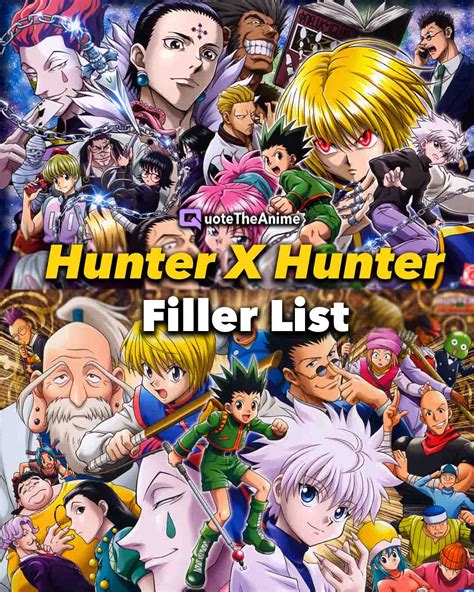 Complete Hunter X Hunter Filler List Official