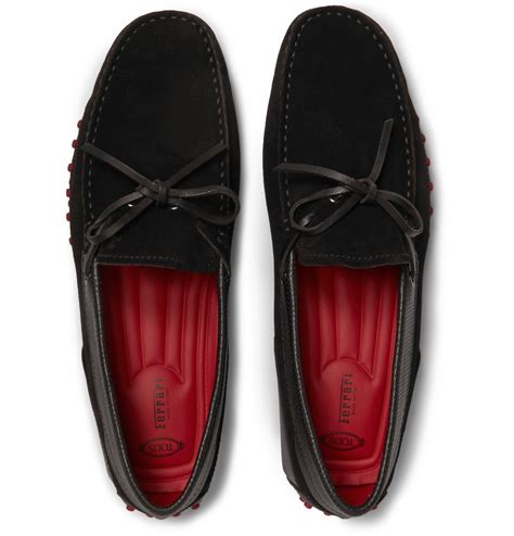 We've got ferrari footwear starting at $199 and plenty of other footwear. Tod's Ferrari Gommino Suede And Leather Driving Shoes in Black for Men - Lyst
