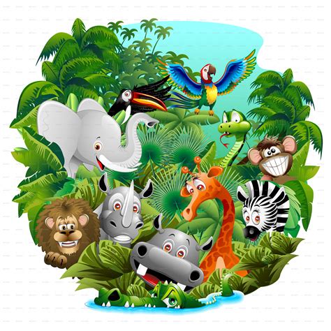 Imagen Relacionada Cartoon Animals Jungle Cartoon Cute Wild Animals