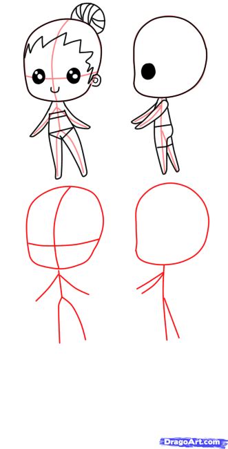 How To Draw Chibi Bodies Step By Step Chibis Draw Chibi