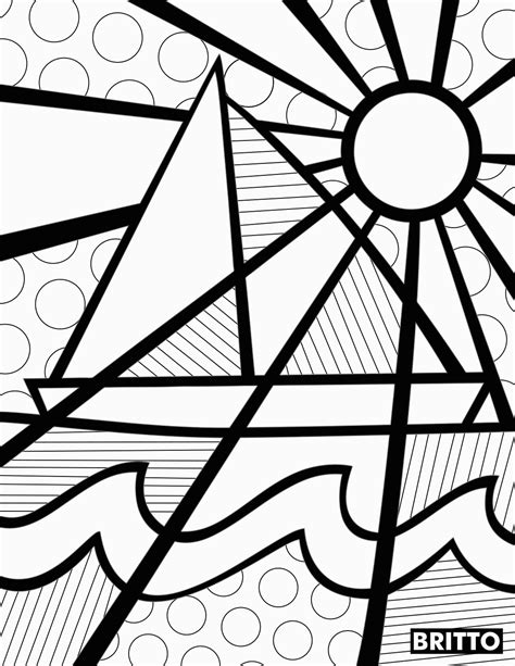 15 Downloadable Romero Britto Coloring Books Pages | Carnival