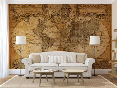 Wall Mural Ancient World Map Self Adhesive Peel And Stick Large Photo