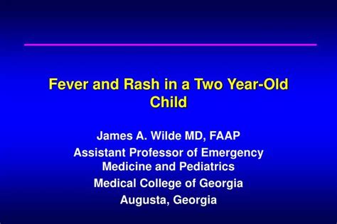 Ppt Fever And Rash In A Two Year Old Child Powerpoint Presentation