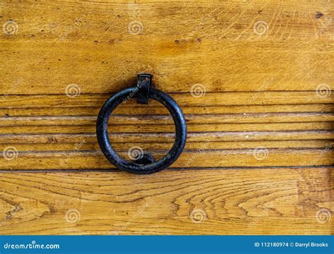 Iron Ring In Old Wood Stock Photo Image Of Strong Ring 112180974