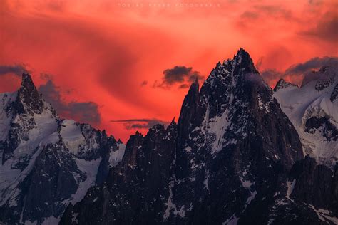 Sunset Over The French Alps