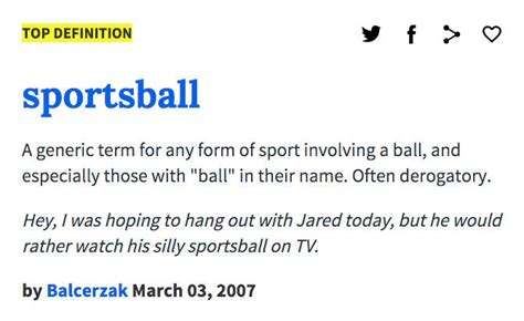 Urban Dictionary Sportsball Know Your Meme