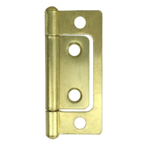 2 Non Mortise Bifold Hinge Fixed Pin Steel Bright Brass Rapid Start