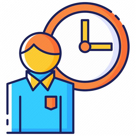 Business Clock Employee Man Overtime Time Work Icon Download On