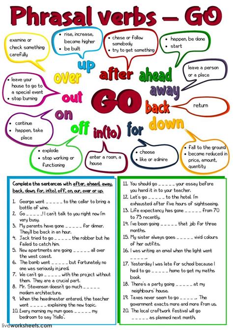 Phrasal Verbs Interactive And Downloadable Worksheet You Can Do The