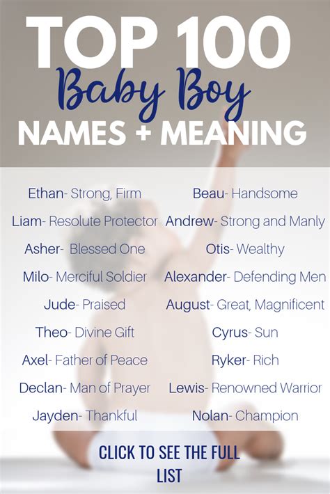 Top 100 Baby Boy Names For 2019 Unique And Uncommon Baby Boy Names