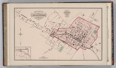 Grays New Map Of Charlottesville Albemarle County Virginia Drawn