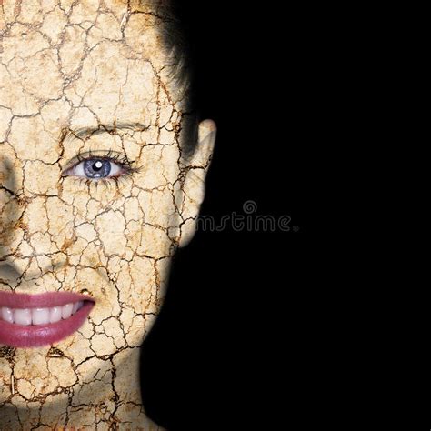 Face Sad Woman Cracked Dry Skin Stock Photos Free And Royalty Free