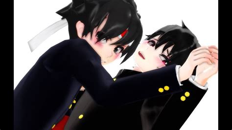 【mmd】 yandere simulator we don t sleep at night 【budo x ayano x taro】 youtube