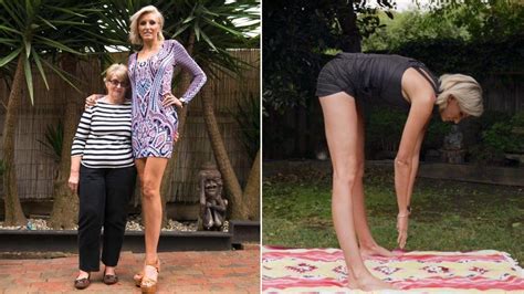 Australian Mom’s Incredible Long Legs Rivals Russian Guinness Record Holder Stacy On The Right
