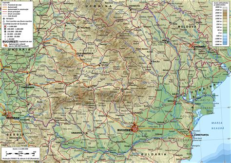 Plimbati cursorul mouseului pe zona albastra si veti vedea altitudinea de pe traseul direct. Mapa Rumunii- Rumunia mape, geograficzna, samochodowe i inne