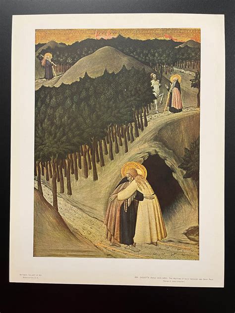 The Meeting Of Saint Anthony And Saint Paul By Sassetta Nga Art Print 11x14 Ebay