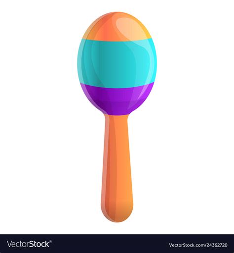 Rattle Toy Icon Cartoon Style Royalty Free Vector Image