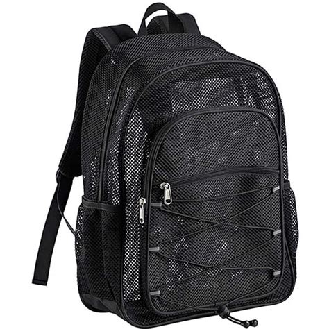 Unique Heavy Duty Semi Transparent Bungee Mesh Backpack