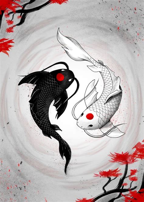 Japanese Koi Fish Vision Poster By Geek Zen Displate Koi Fish