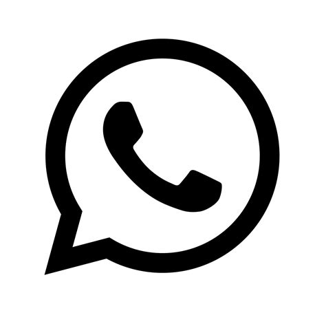 Vecteur Gratuit Icône Dapplication Mobile Logo Noir Whatsapp De Médias