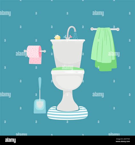 Modern Toilet With Sink Water Saving Vector Concept Hygiene Illustration Stock Vector Image