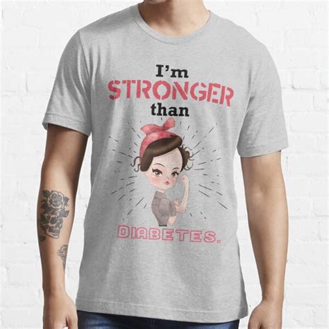 Im Stronger Than Diabetes Diabetics Type 1 T1d Awareness T Shirt