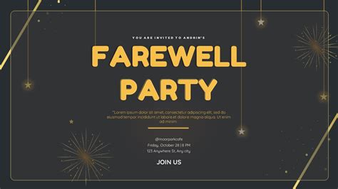 Free Google Slides Farewell Party Invitation Template PowerPoint