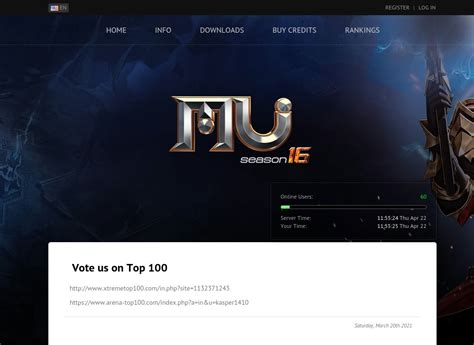 Horizon Mu Mu Online Gaming Top 100 List Arena