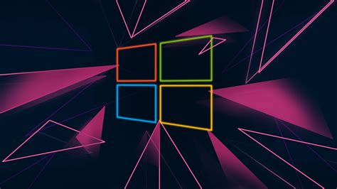 1280x720 Windows 10 Neon Logo 720p Wallpaper Hd Abstract 4k Wallpapers